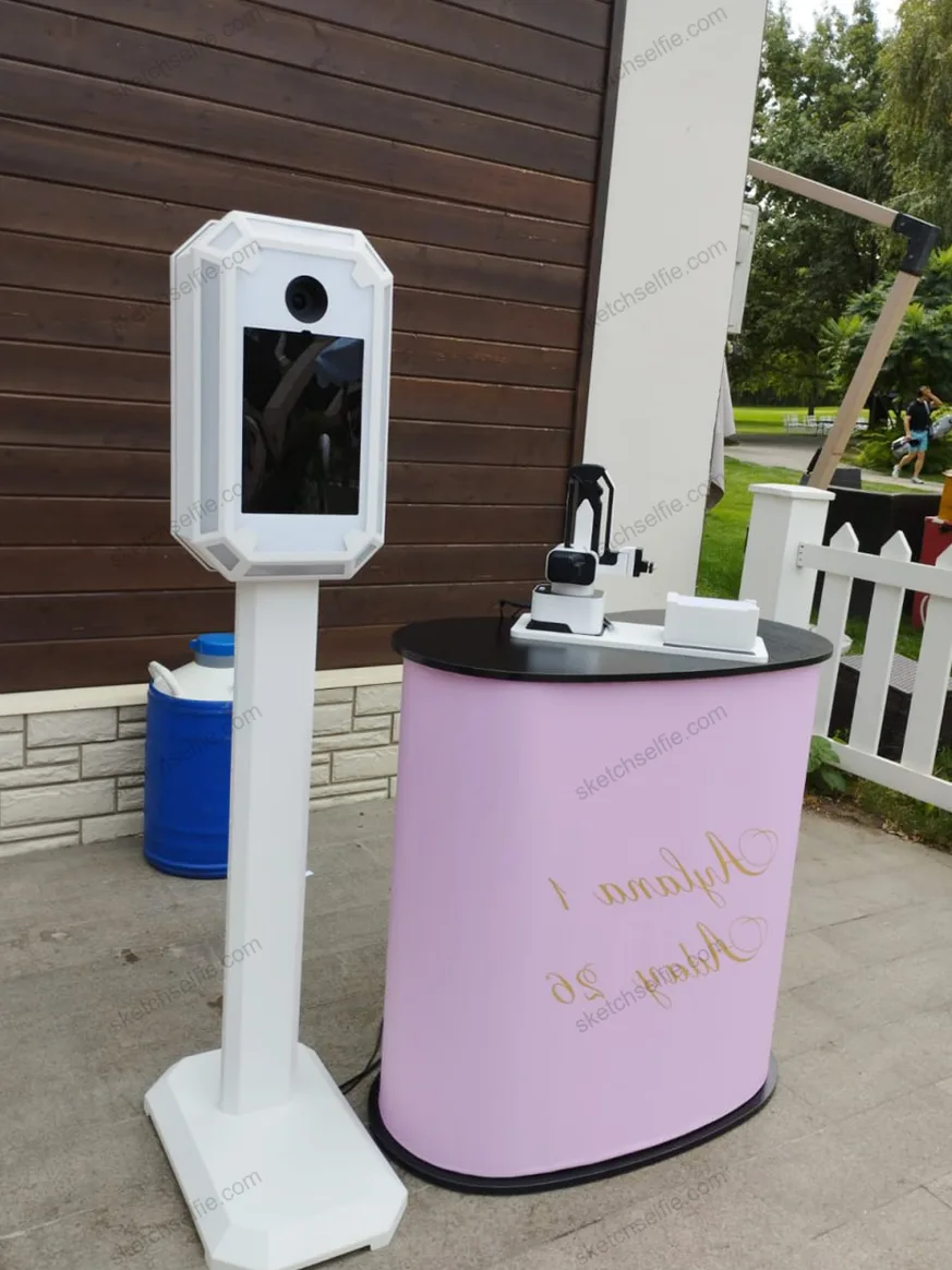 sketch robot at birthday party