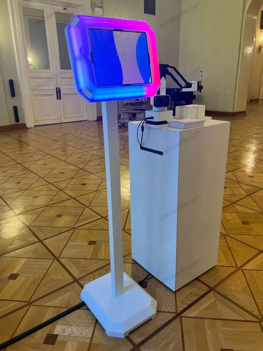 sketch robot setup at event venue